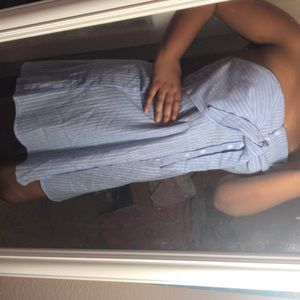 ZAFUL blue pinstripe dress